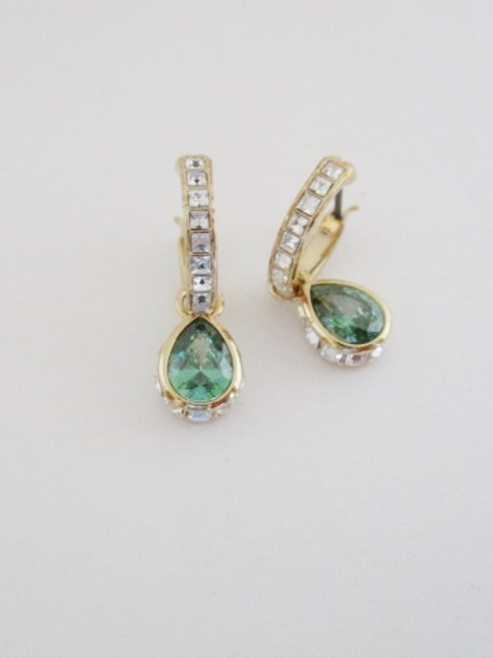 SWAROVSKI - Stilla Pear Drop Earrings - GREEN